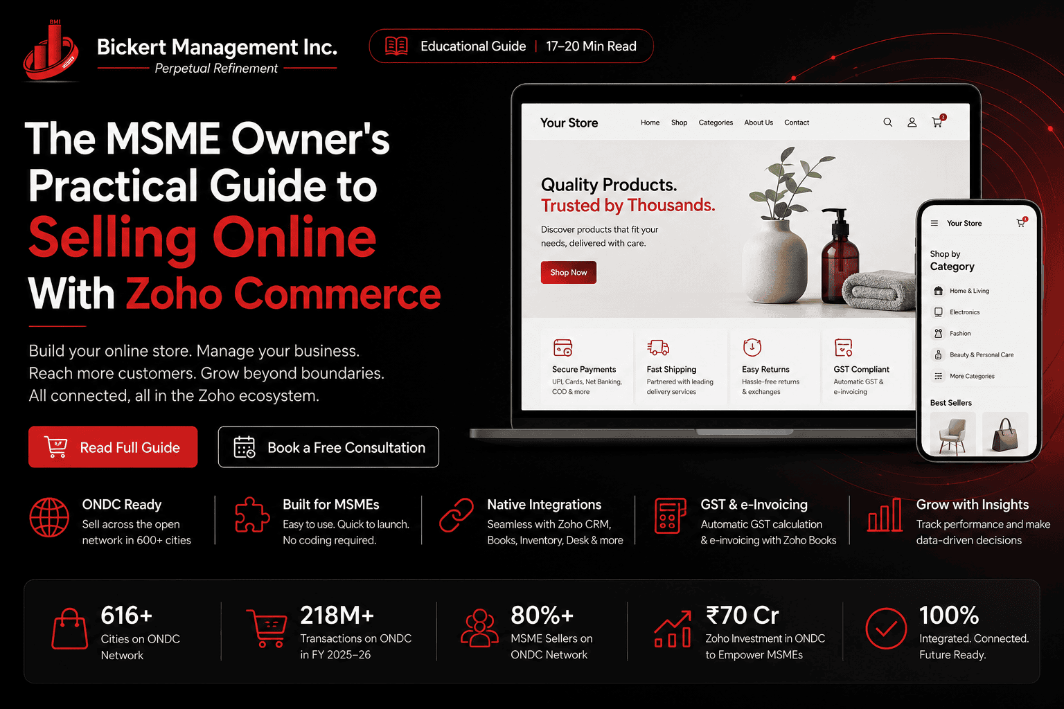 The Practical Guide to High-Velocity E-Commerce: Selling Online With Zoho Commerce